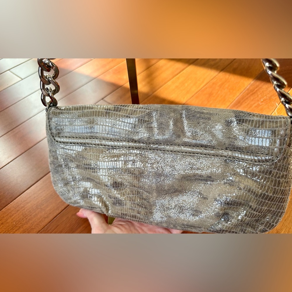 Michael Kors Textured Gray Python Shoulder Bag - image 7